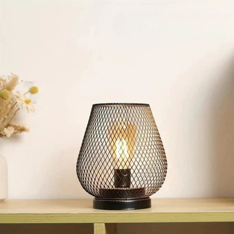2 stk. Batteridrevet Metalbur LED Lanterne - Bordlampe - Dæmpbar - Indendørs og Udendørs Table Lamp Danmarkmode.dk
