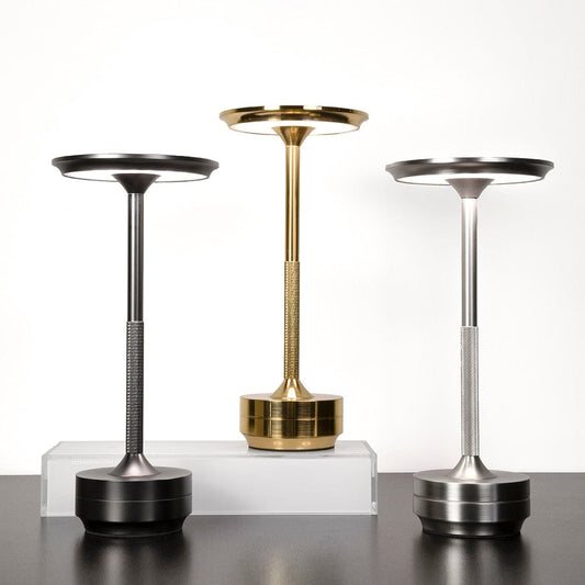 3-Bordlampe Uden Ledning - Batteri - Led - Touch - Luksus Design