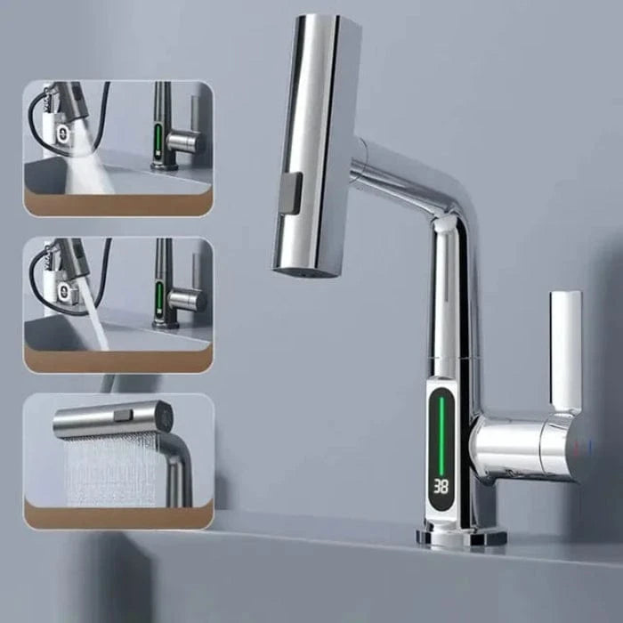 3-vejs Sprøjte Vandhane til Køkkenet - Vandfald - Varmelegeme - Justerbar Kitchen Sink Faucets Danmarkmode.dk