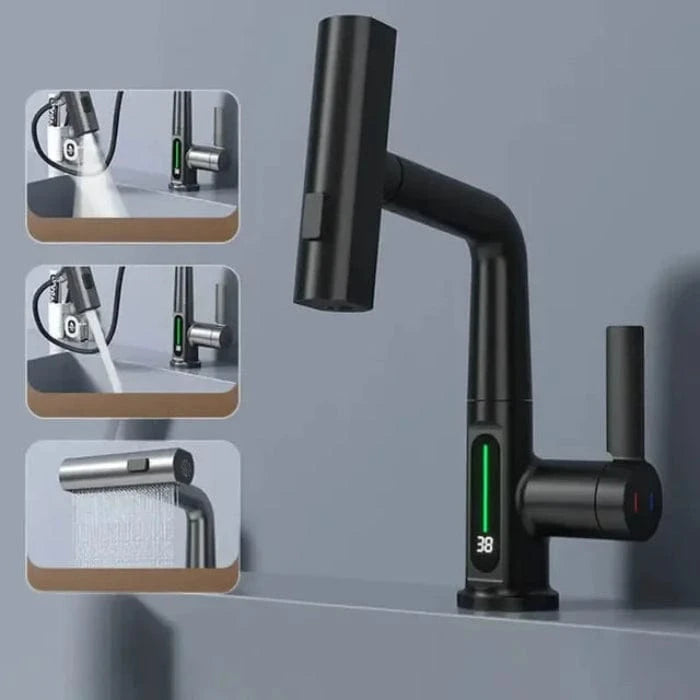3-vejs Sprøjte Vandhane til Køkkenet - Vandfald - Varmelegeme - Justerbar Kitchen Sink Faucets Danmarkmode.dk