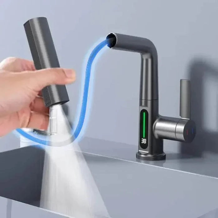 3-vejs Sprøjte Vandhane til Køkkenet - Vandfald - Varmelegeme - Justerbar Kitchen Sink Faucets Danmarkmode.dk