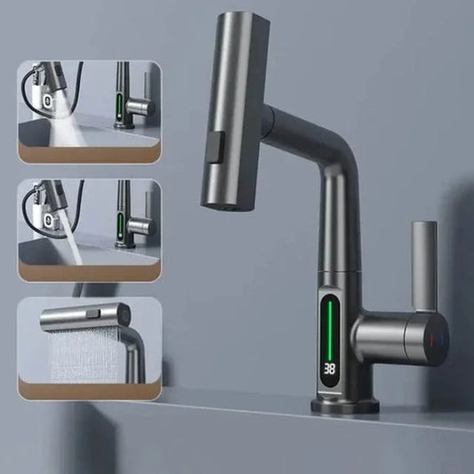 3-vejs Sprøjte Vandhane til Køkkenet - Vandfald - Varmelegeme - Justerbar Kitchen Sink Faucets Danmarkmode.dk