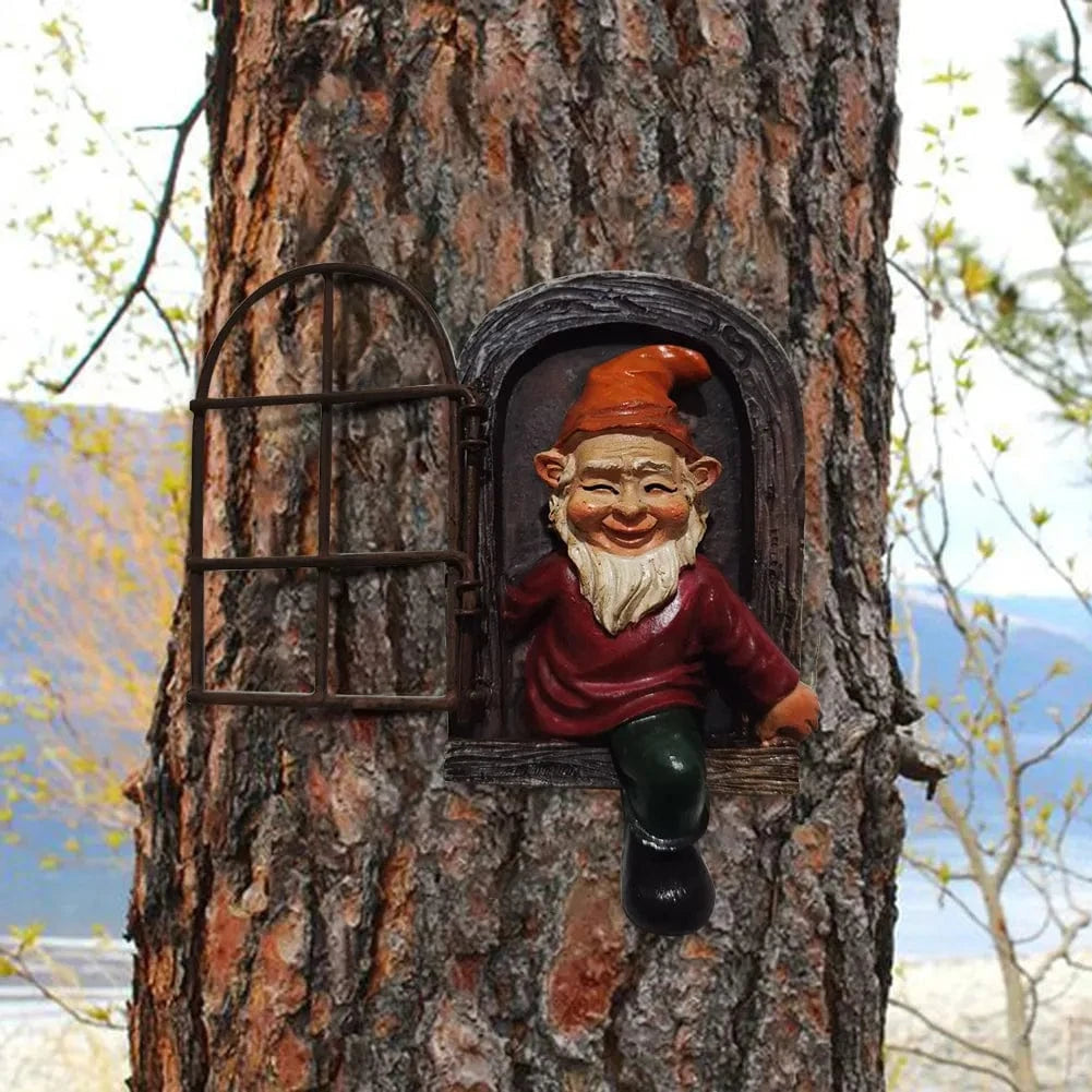 3D Uartig Dværg Nisse - Havestatue - Ornamenter - Resin
