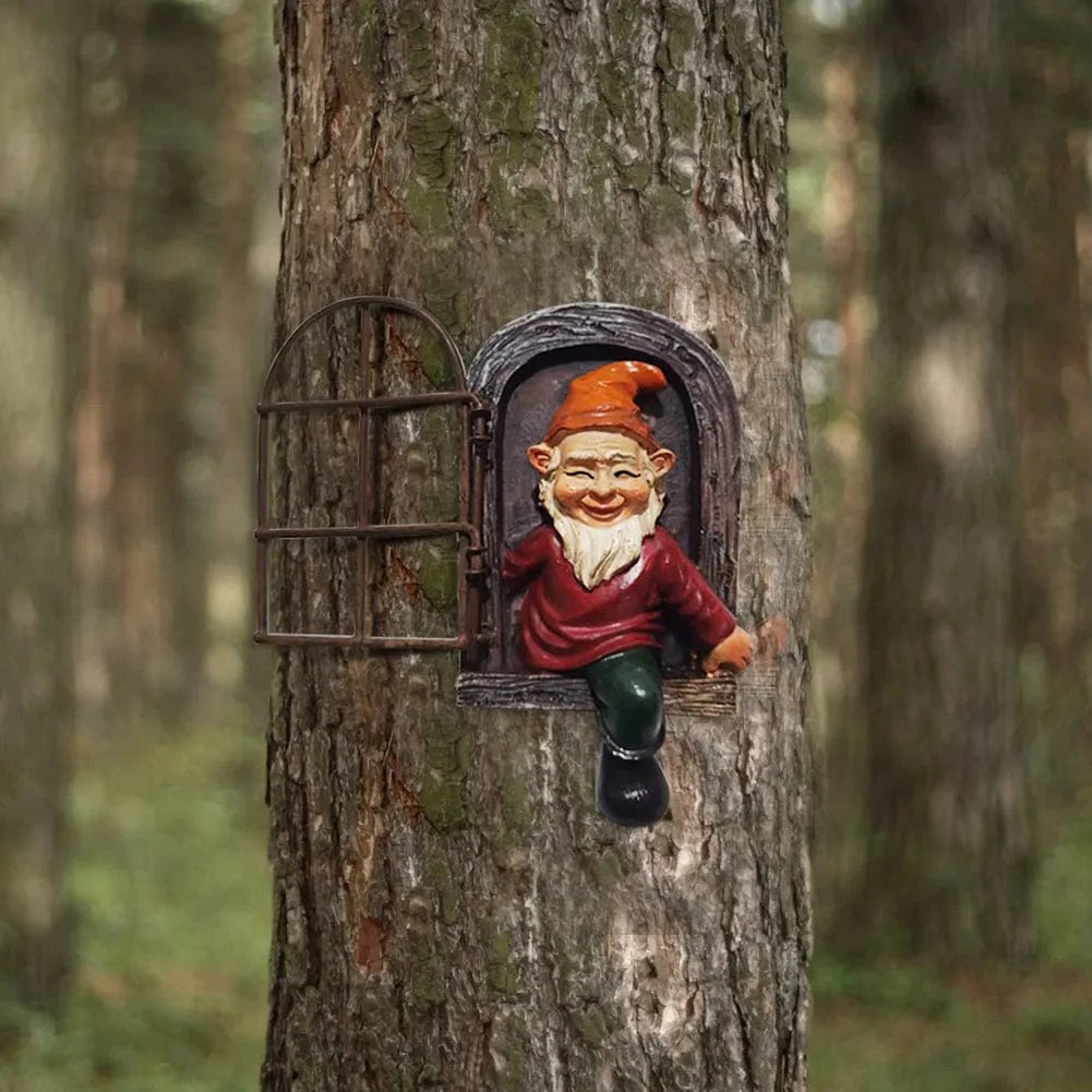 3D Uartig Dværg Nisse - Havestatue - Ornamenter - Resin