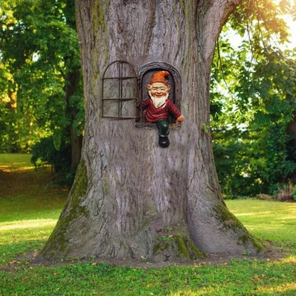 3D Uartig Dværg Nisse - Havestatue - Ornamenter - Resin