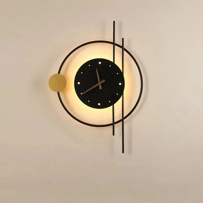Moderne LED Vægur - Væglampe - Natlys - Indendørs Belysning - Metal