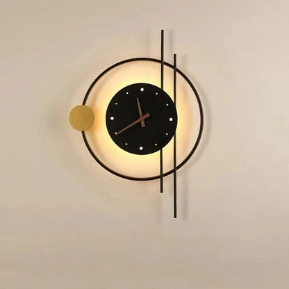 Moderne LED Vægur - Væglampe - Natlys - Indendørs Belysning - Metal