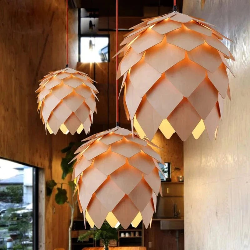 Eg Træ Pinecone Pendellamper - Hængende - Moderne - Kunst