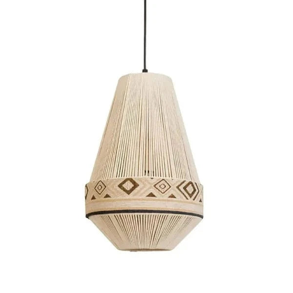 Etnisk Boheme Pendel Lampe - Frynser - Tribal - Stof