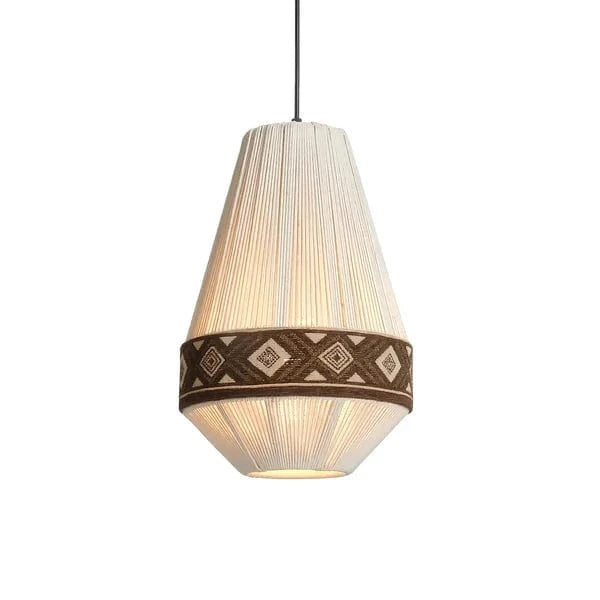 Etnisk Boheme Pendel Lampe - Frynser - Tribal - Stof