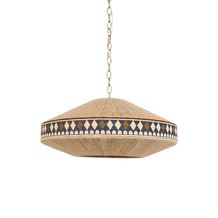 Etnisk Boheme Pendel Lampe - Frynser - Tribal - Stof