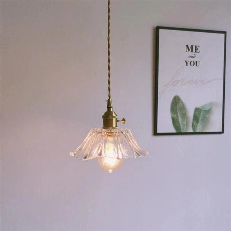 Frostet Glas Blomst Lysekrone - Pendel Lampe - Lysarmaturer Led - E27