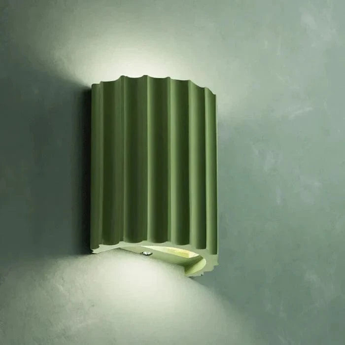 Half Cylinder Fluted Væglampe - Resin - Wall Sconce - Moderne