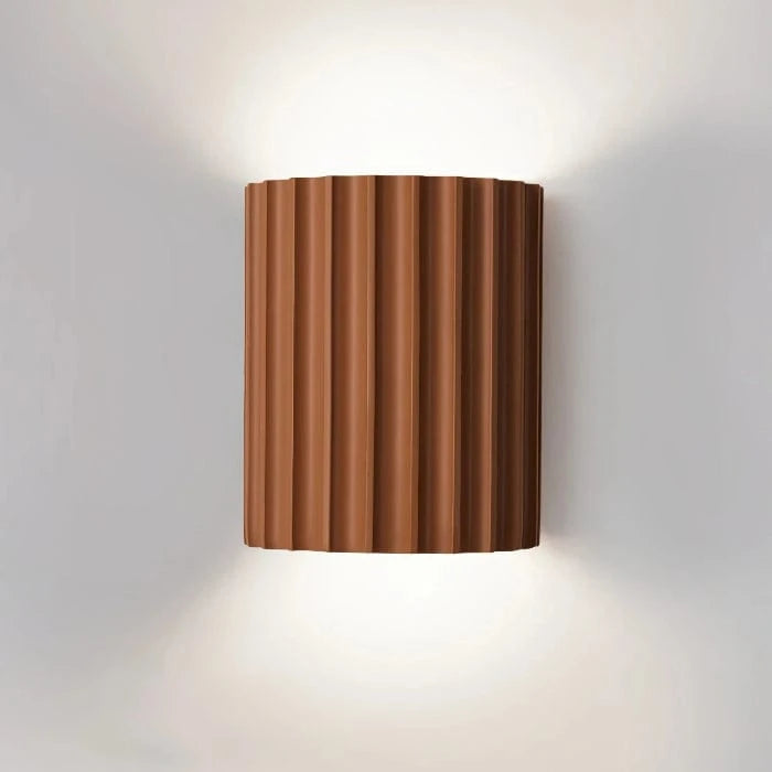 Half Cylinder Fluted Væglampe - Resin - Wall Sconce - Moderne