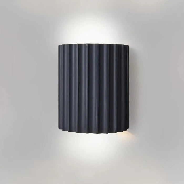Half Cylinder Fluted Væglampe - Resin - Wall Sconce - Moderne