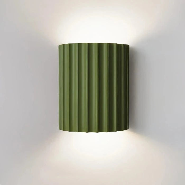 Half Cylinder Fluted Væglampe - Resin - Wall Sconce - Moderne