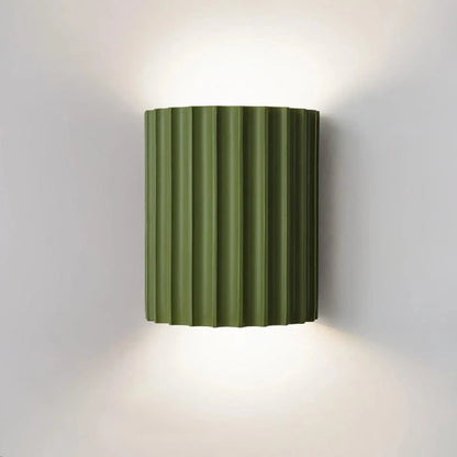 Half Cylinder Fluted Væglampe - Resin - Wall Sconce - Moderne