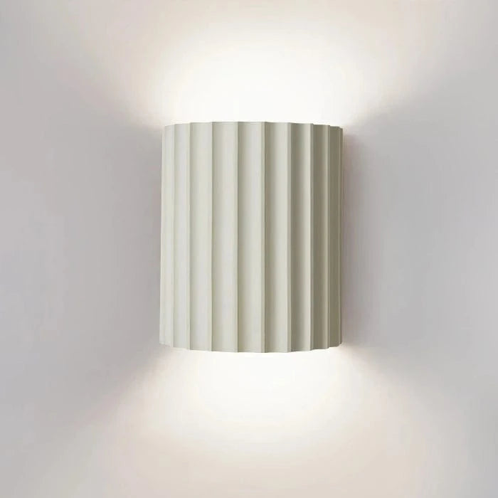 Half Cylinder Fluted Væglampe - Resin - Wall Sconce - Moderne
