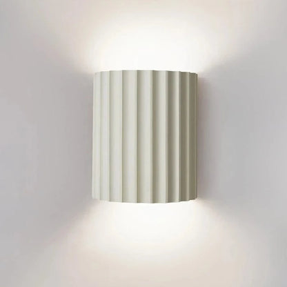 Half Cylinder Fluted Væglampe - Resin - Wall Sconce - Moderne