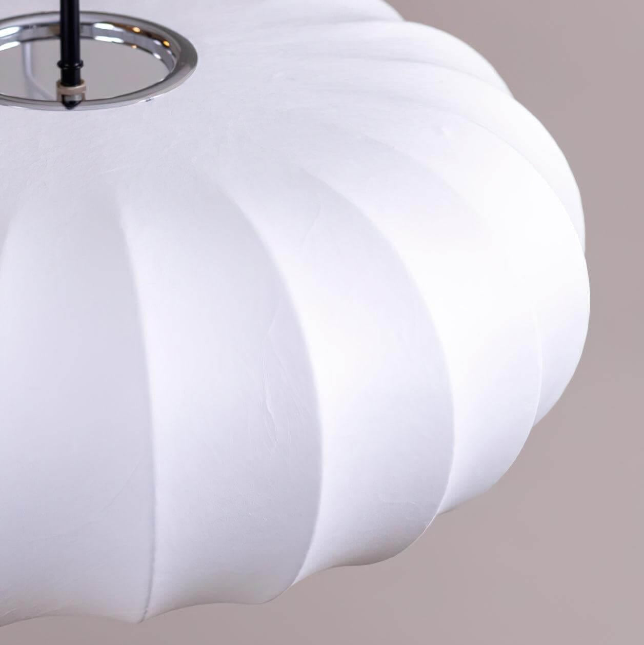 Hvid Lanterne Wabi Sabi Pendellampe - Japandi Style - Boligindretning - LED - Stof
