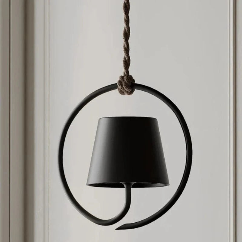 Industriel Poldina Jernring Pendellampe - Touch Lampe - Trådløs - USB-Opladning