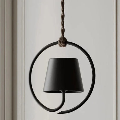 Industriel Poldina Jernring Pendellampe - Touch Lampe - Trådløs - USB-Opladning