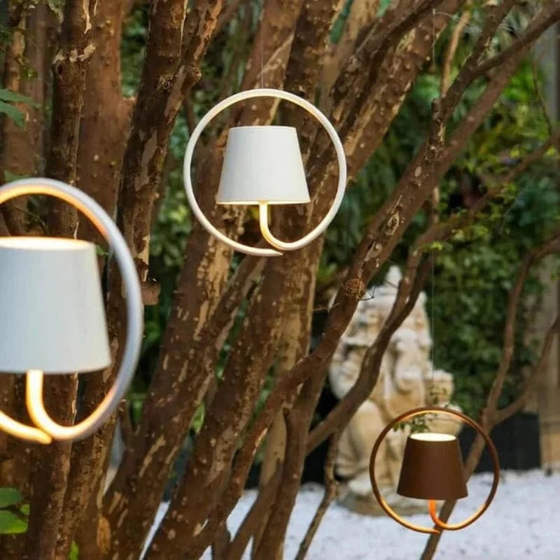 Industriel Poldina Jernring Pendellampe - Touch Lampe - Trådløs - USB-Opladning