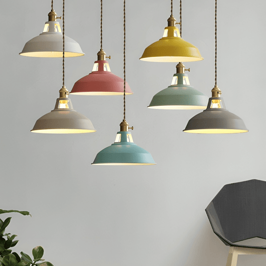 Industriel Retro Pendellampe - Metal - 1 Lys Lampe
