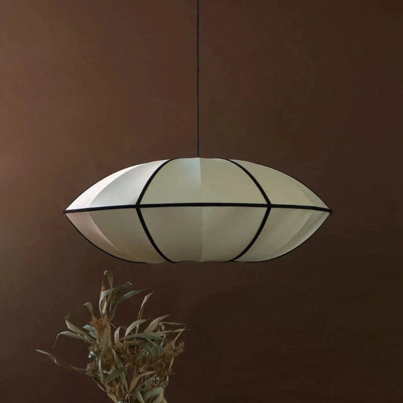 Japandi Stof UFO Pendellampe - Silke - Lanterne - Moderne