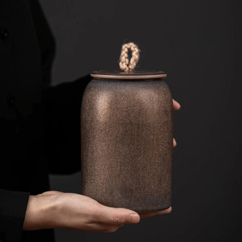 Japansk Keramik Kaffebeholder - Bærbar - Opbevaring - 900ml