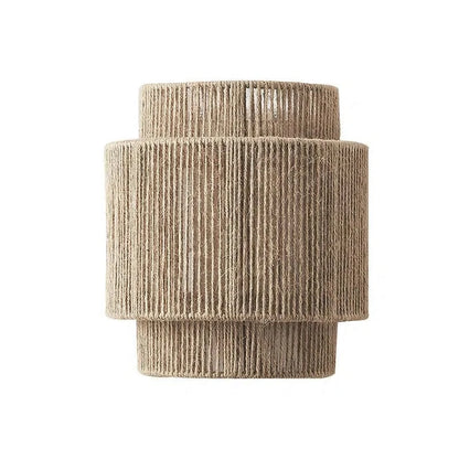 Japansk Stil Hemp Rope Væglampe - Bohemian - Bambus - Vintage