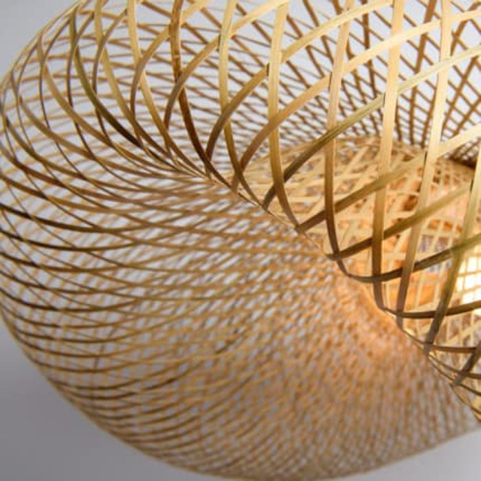 Japansk Stil Vævet Pendellampe - Bamboo - Håndlavet - Boligindretning