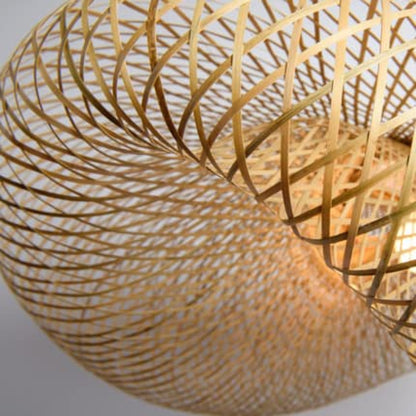 Japansk Stil Vævet Pendellampe - Bamboo - Håndlavet - Boligindretning