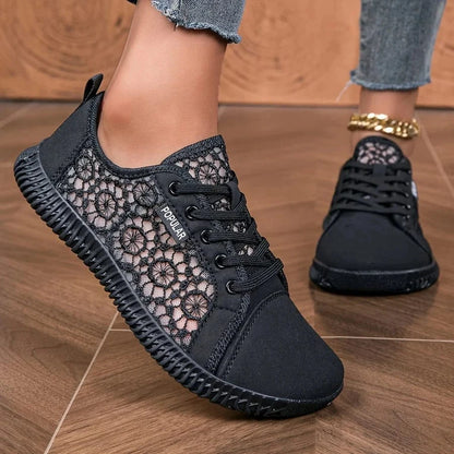 Mesh Blomstermønster Sneakers Dame - Letvægt - Åndbare - Sommersko