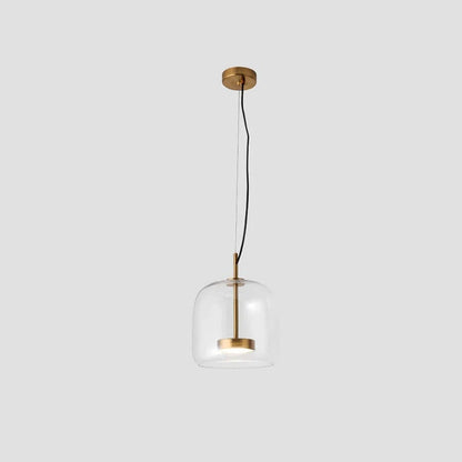 Moderne Glas Skygge Pendellampe - Rund - Indendørs - Metal