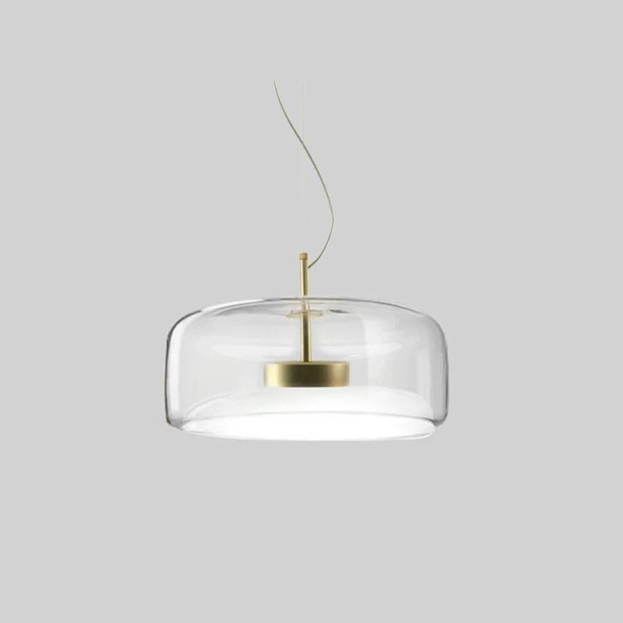 Moderne Glas Skygge Pendellampe - Rund - Indendørs - Metal