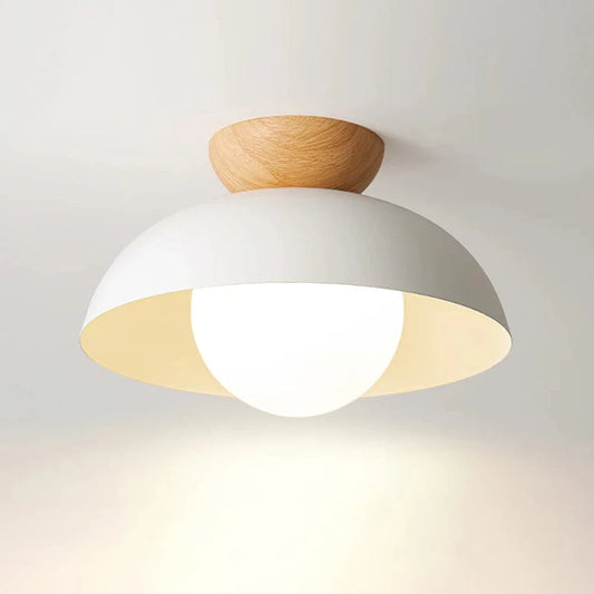 Moderne Opalineglasskærm Loftslampe - Metal - LED Pære - 30cm