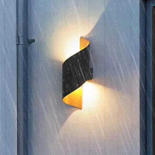 Moderne Spiral LED Væglampe - Vandtæt - Aluminium - Udendørs