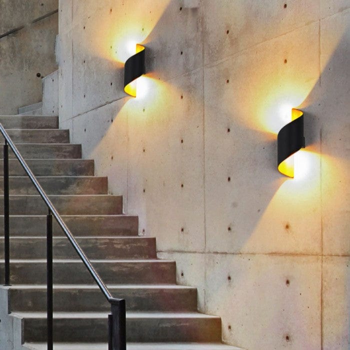 Moderne Spiral LED Væglampe - Vandtæt - Aluminium - Udendørs