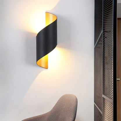 Moderne Spiral LED Væglampe - Vandtæt - Aluminium - Udendørs