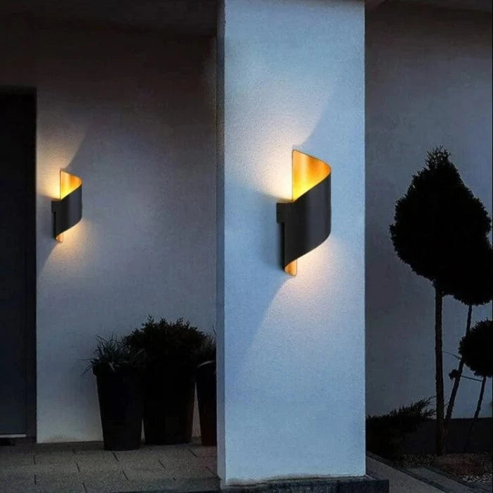 Moderne Spiral LED Væglampe - Vandtæt - Aluminium - Udendørs