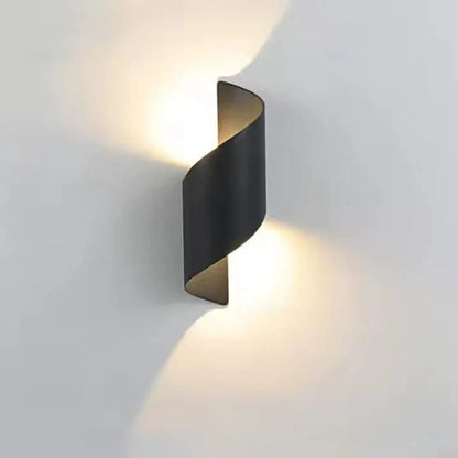 Moderne Spiral LED Væglampe - Vandtæt - Aluminium - Udendørs