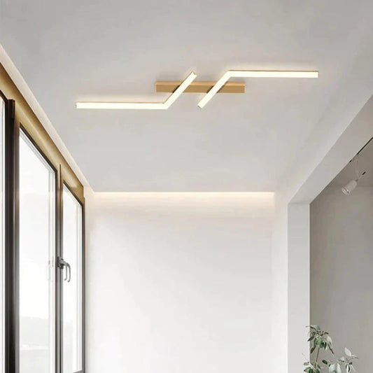 Moderne Zigzag Smart LED Loftslampe - Geometrisk - Indendørs - Aluminium