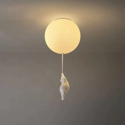 Moderne Hængende Bjørn Plafond Lampe - Sfære - Boligindretning - Børn - Indendørs
