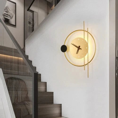 Moderne LED Vægur - Væglampe - Natlys - Indendørs Belysning - Metal