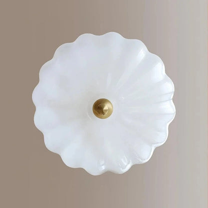 Rosehill Blomst Kurv Lysekrone - Glas - E14 Pære - Guldkæde - 40cm