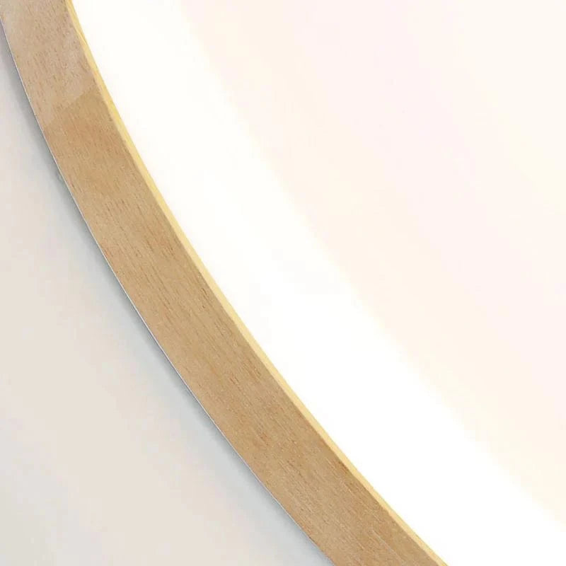 Rund Træ Plafond Lampe - Japandi Style - Moderne - Boligindretning - LED Lys