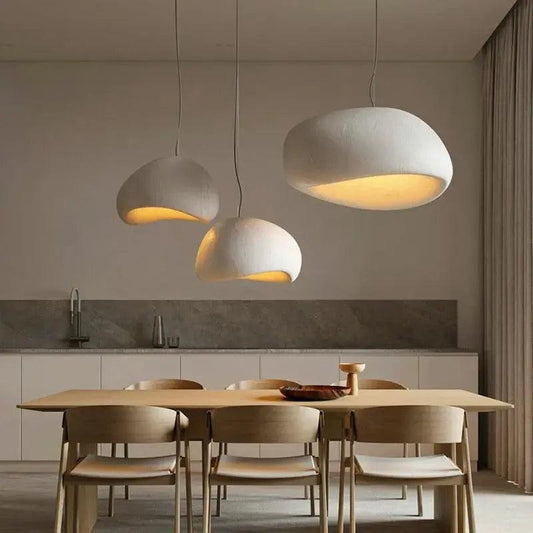 Rustik Loftlampe - Organisk LED Lampe - Japandi Style