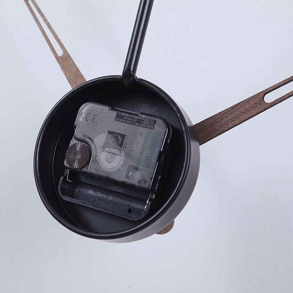 Sorte Metal Stor Vægur - Minimalistisk - Lydløst Vægur - Moderne - 40 cm