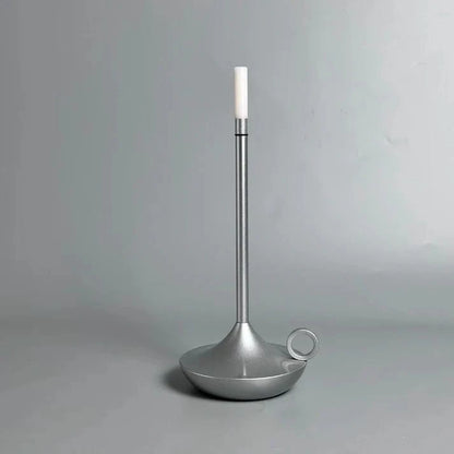 Stearinlys Trådløs LED Bordlampe - Aluminium - Genopladelig - Bærbar